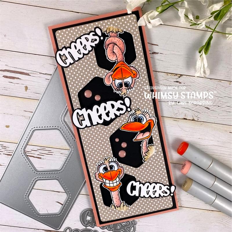 **NEW Slimline Honeycomb Die - Whimsy Stamps