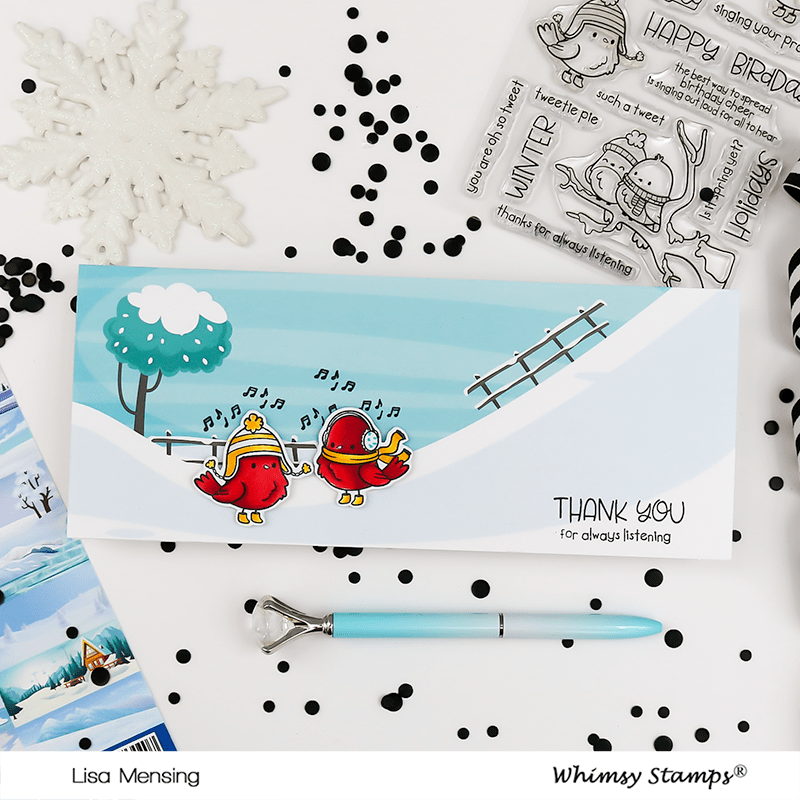 Slimline Paper Pack - Frozen - Whimsy Stamps