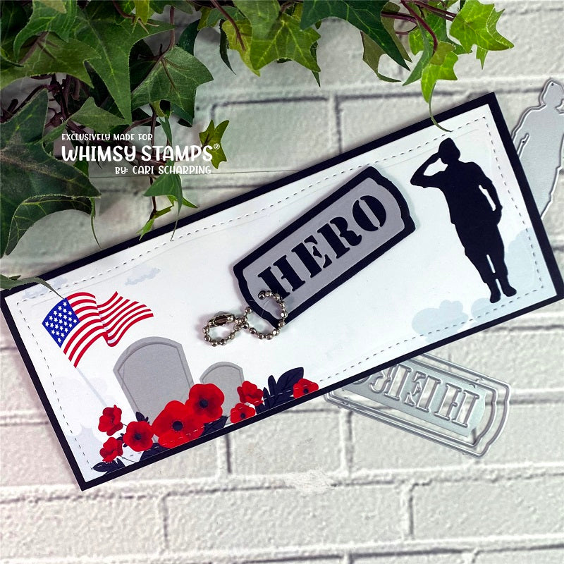 **NEW Slimline Paper Pack - Military - Whimsy Stamps