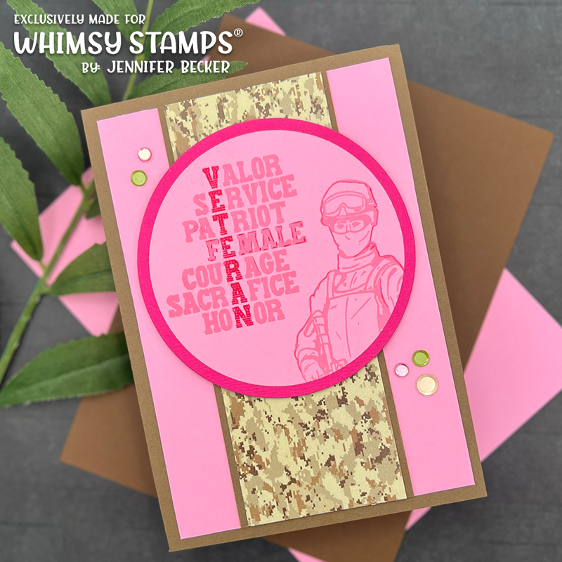 **NEW Slimline Paper Pack - Military - Whimsy Stamps