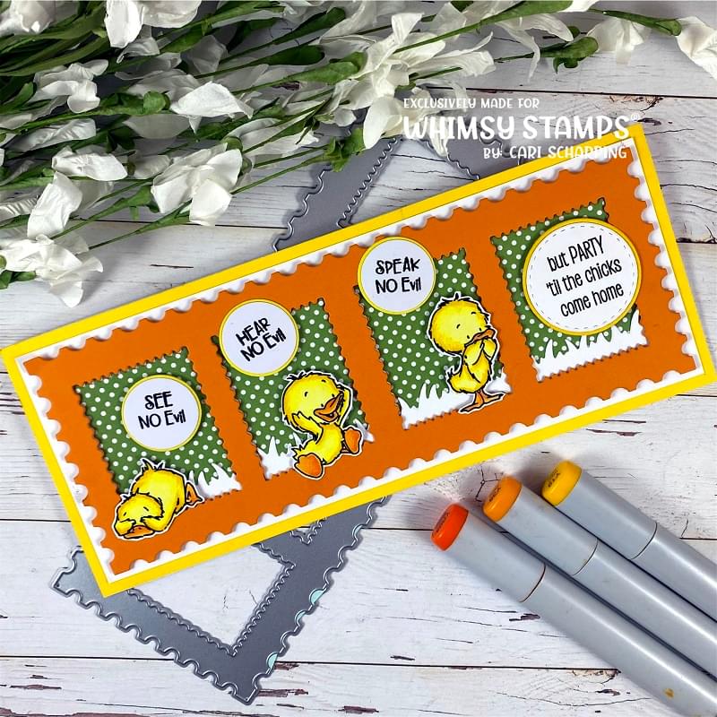Slimline Postage Die - Whimsy Stamps