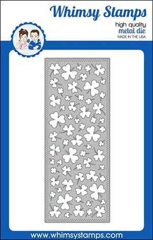 **NEW Slimline Shamrocks Background Die - Whimsy Stamps