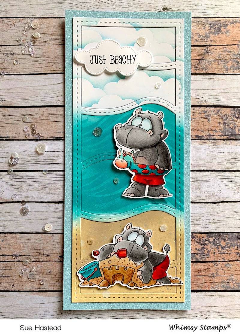 Slimline Waves Die - Whimsy Stamps