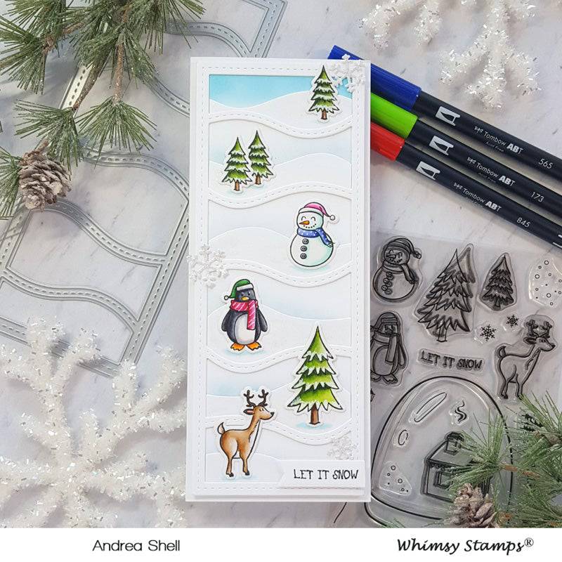 Slimline Waves Die - Whimsy Stamps