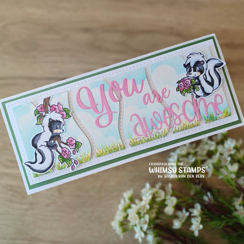 Slimline Waves Die - Whimsy Stamps