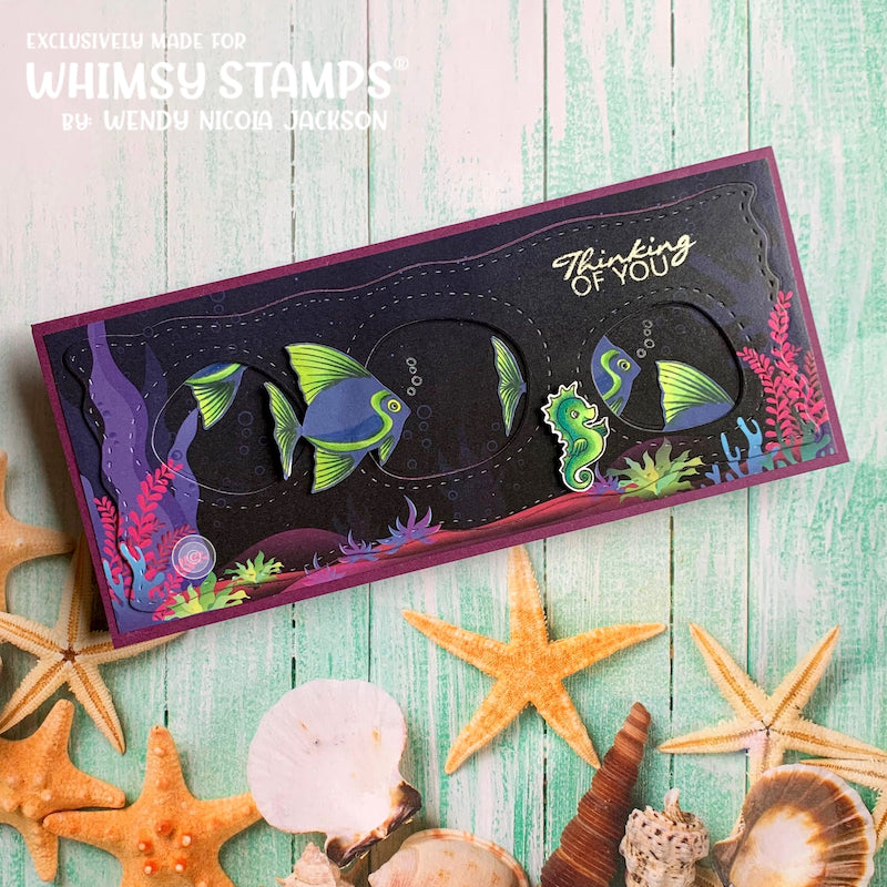 Slimline Wobbly Windows Die - Whimsy Stamps