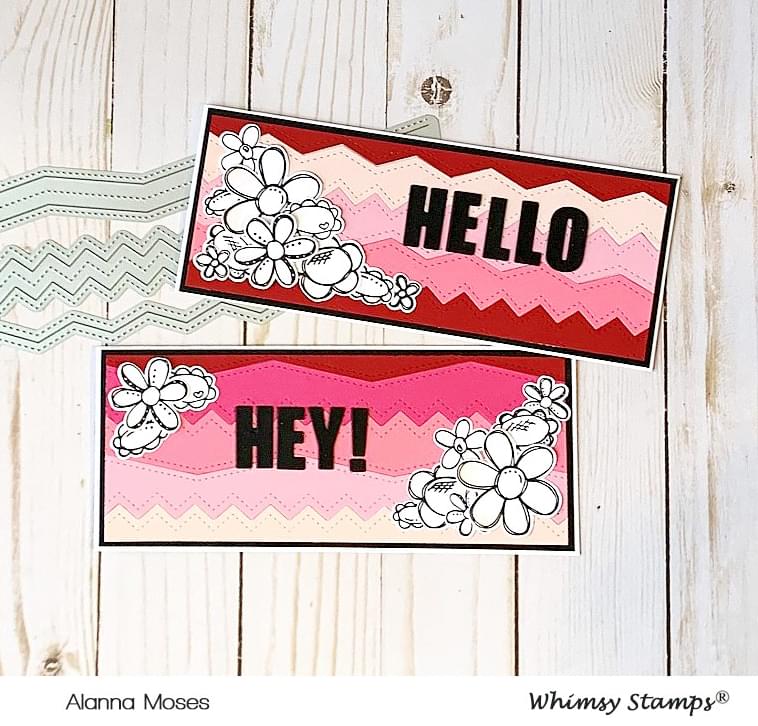 **NEW Slimline Zig Zag Edger Die Set - Whimsy Stamps