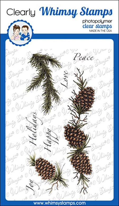 Slimline Pines Clear Stamps - Whimsy Stamps