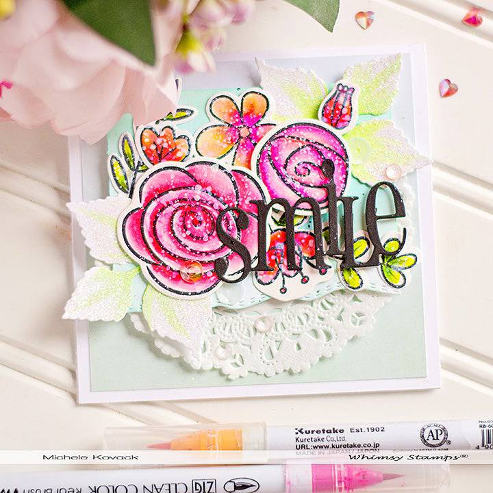 Smile Large Word Die - Whimsy Stamps