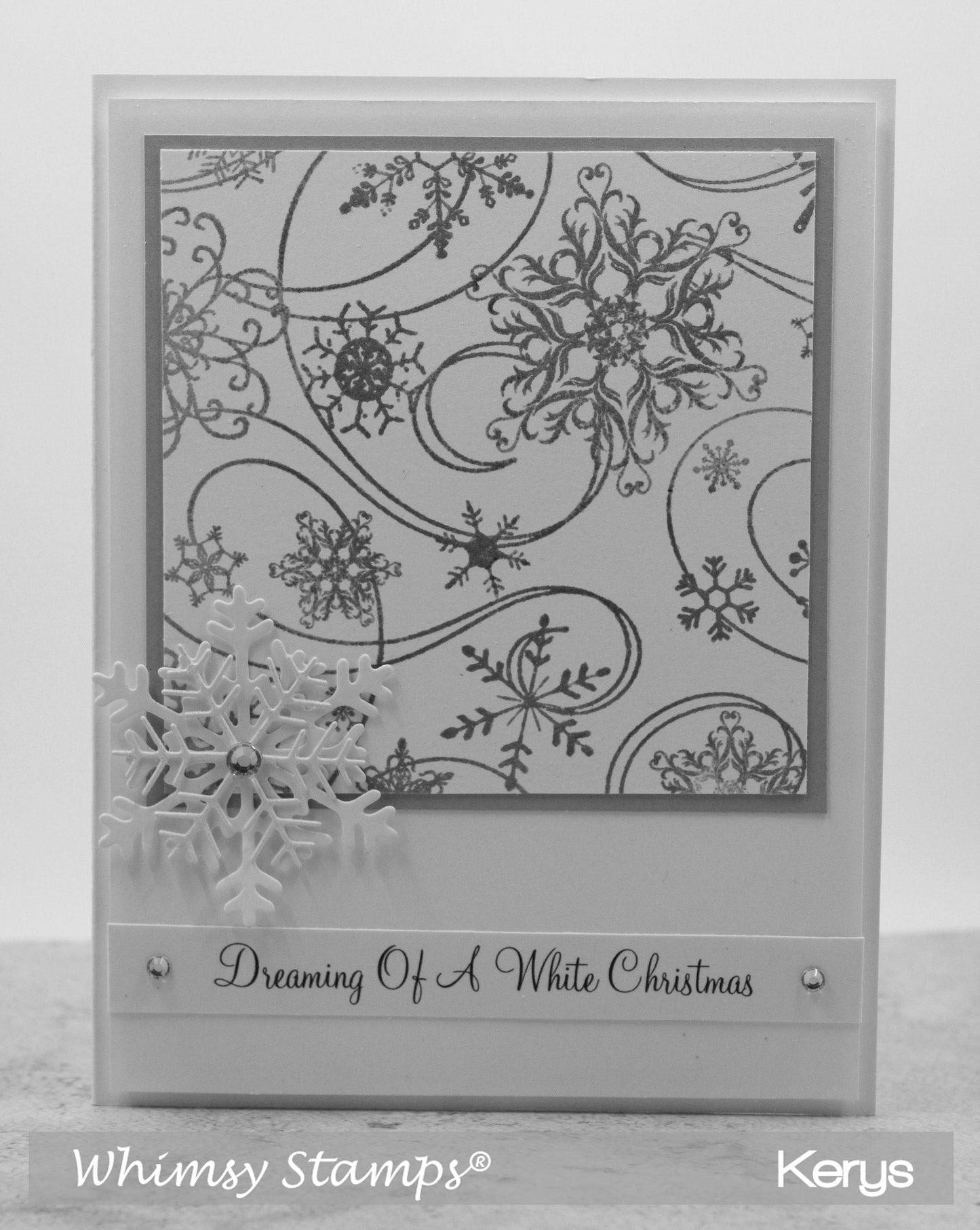 Snow Flurry Background Rubber Cling Stamp - Whimsy Stamps