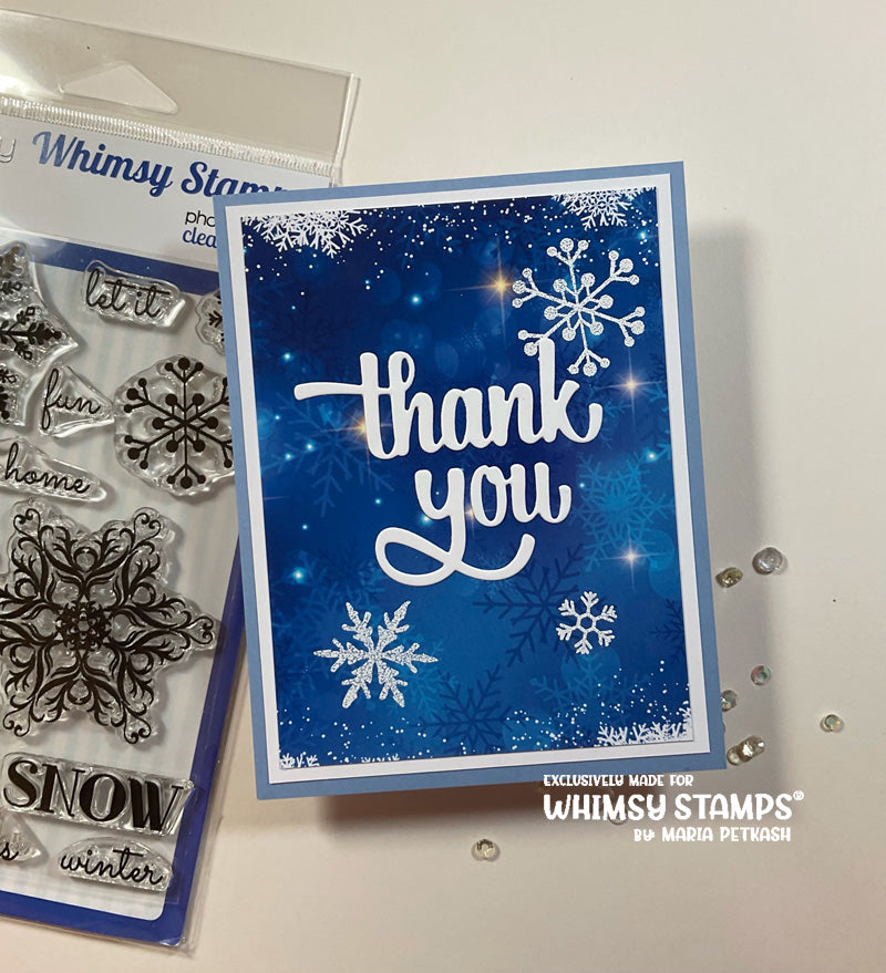 Snow Flurry Clear Stamps - Whimsy Stamps