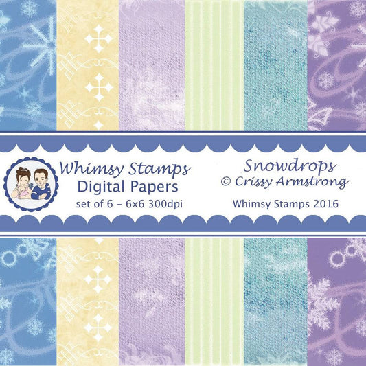 Snowdrops - Digital Paper - Whimsy Stamps