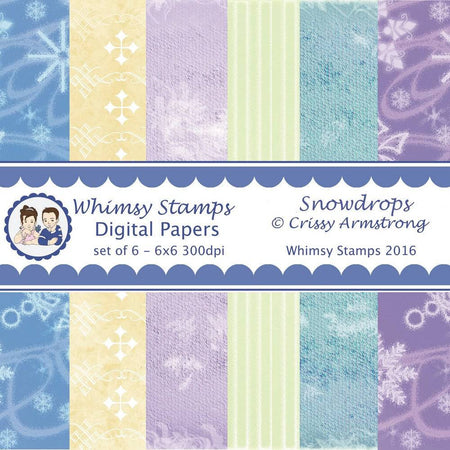 Snowdrops - Digital Paper - Whimsy Stamps