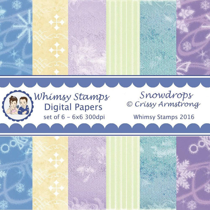Snowdrops - Digital Paper - Whimsy Stamps