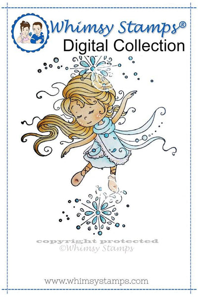 Snowflake Dancer - Digital Stamp - Whimsy Stamps