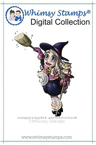 Sorceress in Training - Digital Stamp - Whimsy Stamps