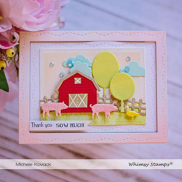Zig Zag Stitched Rectangles Die Set - Whimsy Stamps