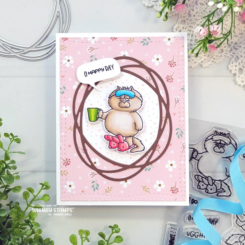 **NEW Speckled Background Rubber Cling Stamp - Whimsy Stamps