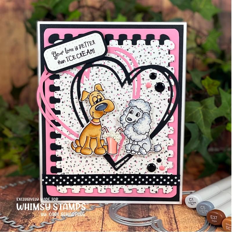 **NEW Speckled Background Rubber Cling Stamp - Whimsy Stamps