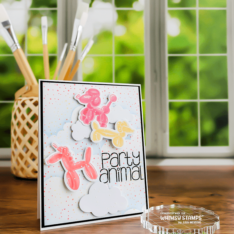Speckled Background Rubber Cling Stamp - Whimsy Stamps