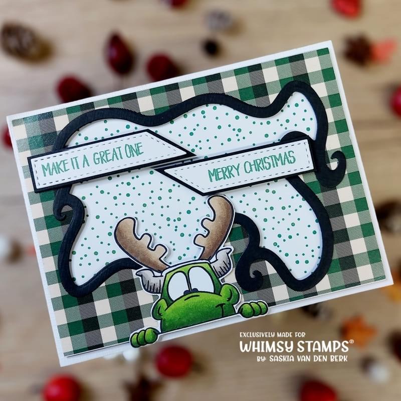 Speckled Background Rubber Cling Stamp - Whimsy Stamps