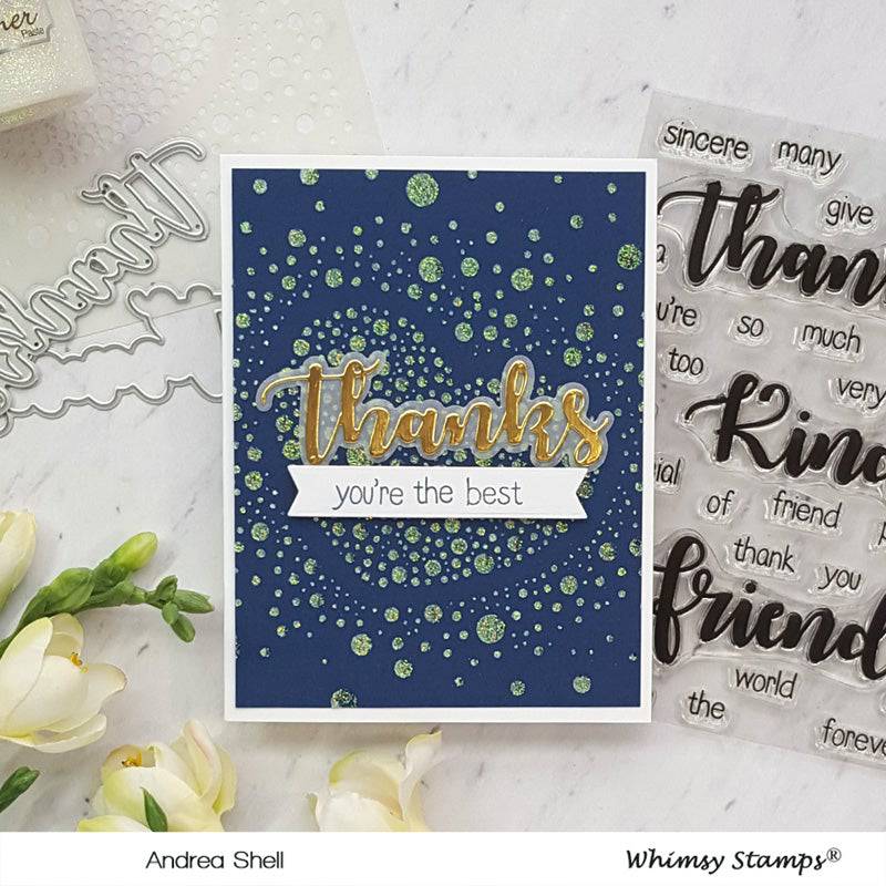 Speckled Heart Stencil - Whimsy Stamps