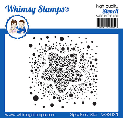 **NEW Speckled Star Stencil - Whimsy Stamps