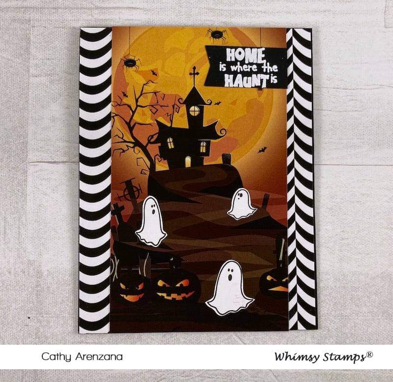 Spirited Sentiments Clear Stamps - Whimsy Stamps