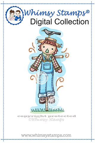 Stanley Scarecrow - Digital Stamp - Whimsy Stamps