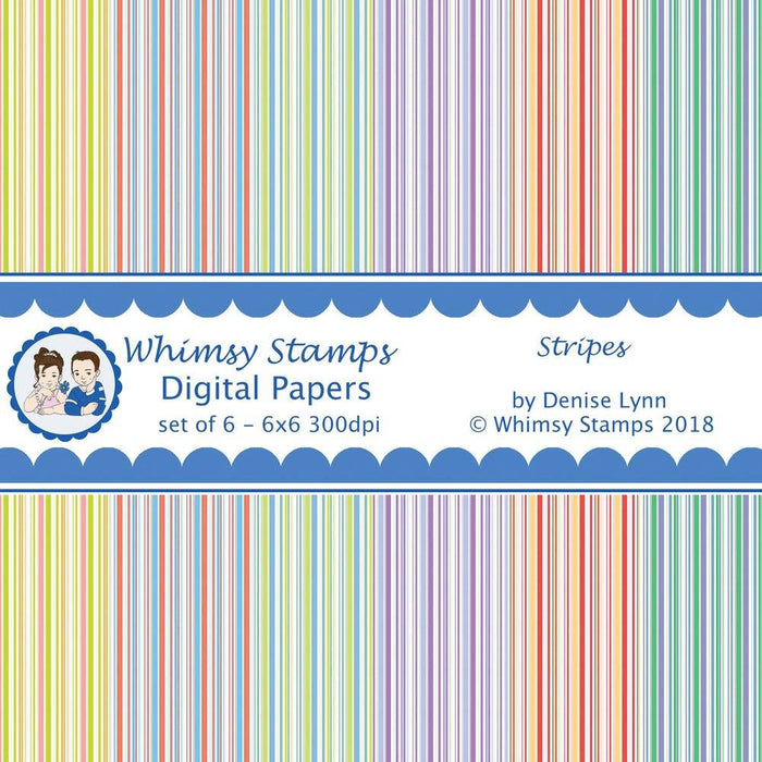 Stripe Papers - Digital Papers - Whimsy Stamps