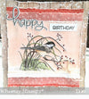 Winter Chickadee Rubber Cling Stamp - Whimsy Stamps