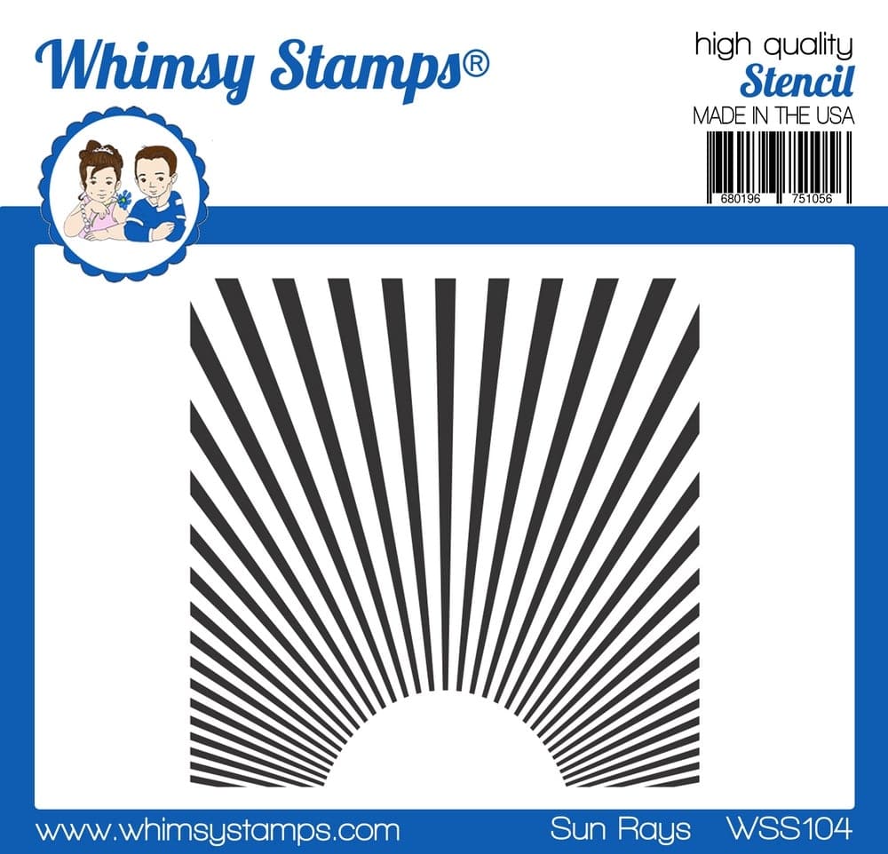 Sun Rays Stencil - Whimsy Stamps