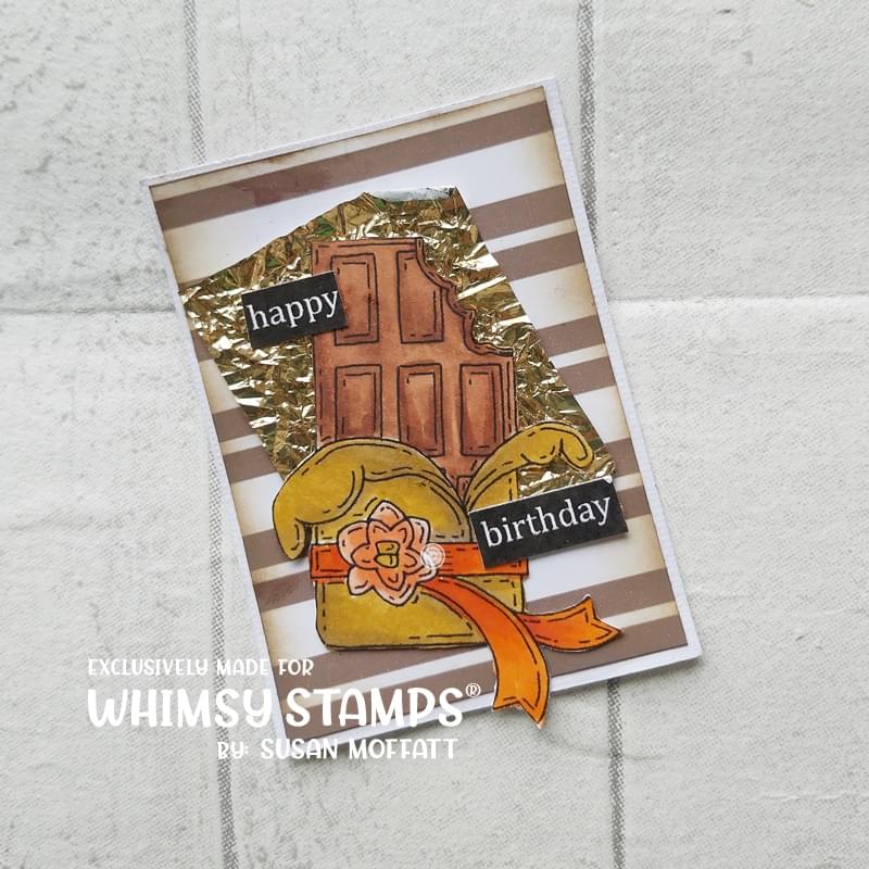 Sweet Chocolate Bar - Digital Stamp - Whimsy Stamps