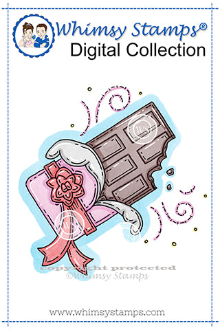 Sweet Chocolate Bar - Digital Stamp - Whimsy Stamps