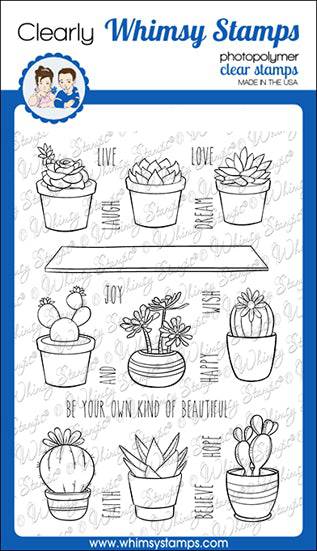 Sweet Succulents Clear Stamps - Whimsy Stamps