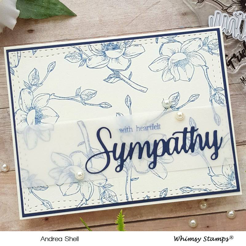 Sympathy So Deeply Sorry Clear Stamps - Whimsy Stamps