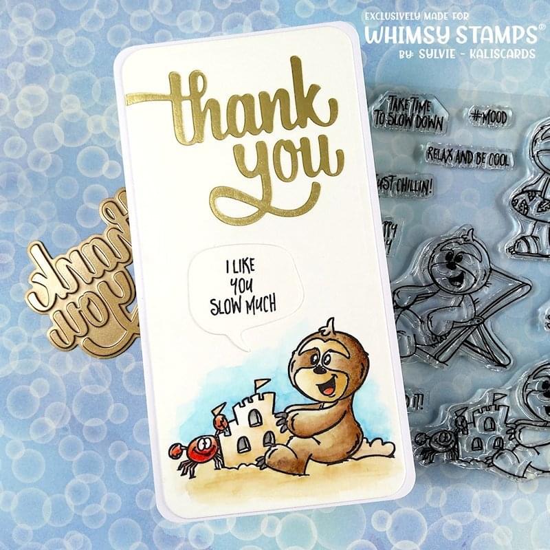 **NEW Thank You Word Hot Foil Plate - Whimsy Stamps