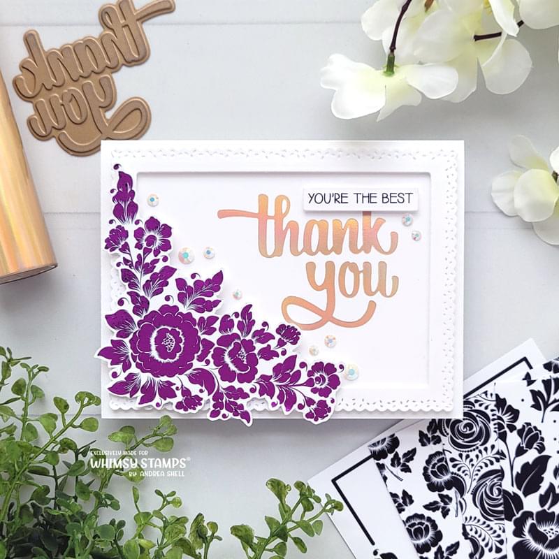 **NEW Toner Card Front Pack - A2 Fancy Florals 1 - Whimsy Stamps