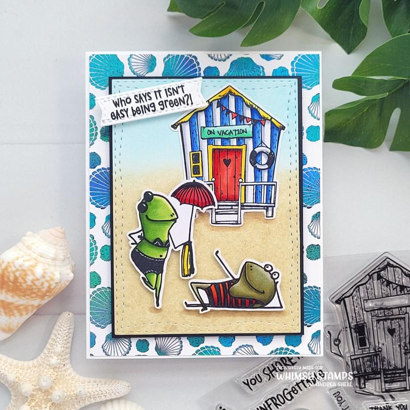 **NEW Toner Card Front Pack - A2 Shells 1 - Whimsy Stamps