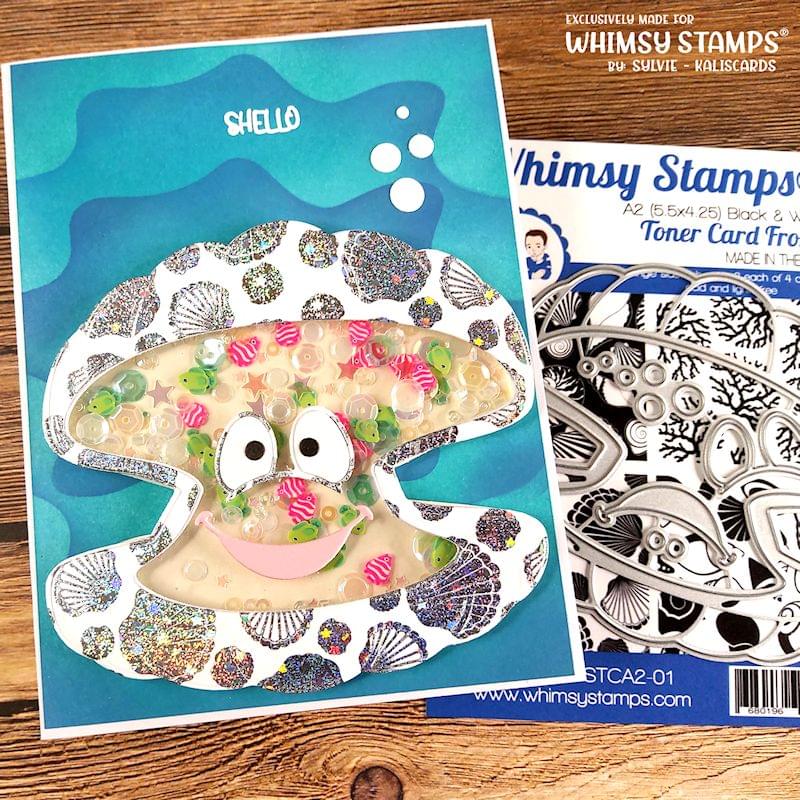 **NEW Toner Card Front Pack - A2 Shells 1 - Whimsy Stamps