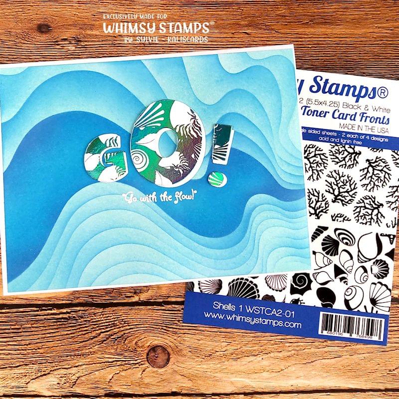 **NEW Toner Card Front Pack - A2 Shells 1 - Whimsy Stamps