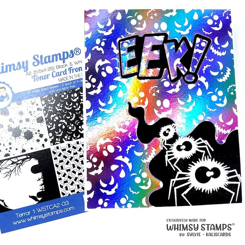 **NEW Toner Card Front Pack - A2 Terror 1 - Whimsy Stamps