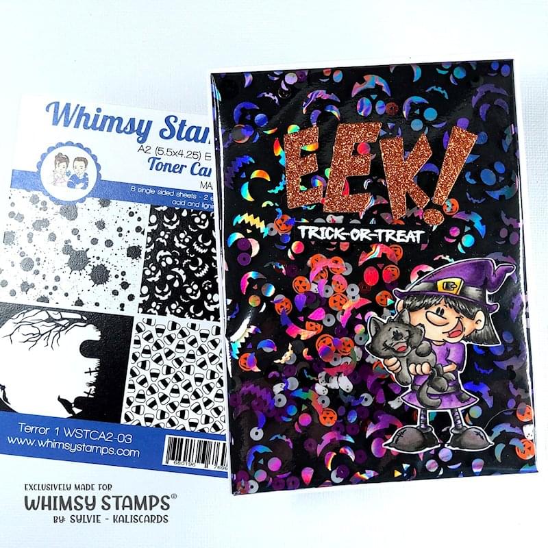 **NEW Toner Card Front Pack - A2 Terror 1 - Whimsy Stamps