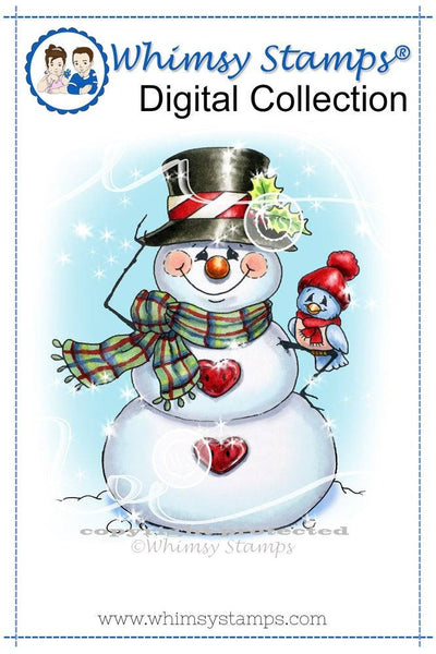 Top O the Morning Snowman - Digital Stamp - Whimsy Stamps