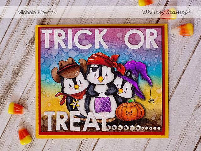 Penguin Trick or Treaters - Digital Stamp - Whimsy Stamps