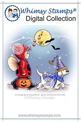 Trick or Treating - Digital Stamp - Whimsy Stamps
