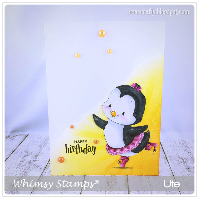 Penguin Prima Ballerina - Digital Stamp - Whimsy Stamps