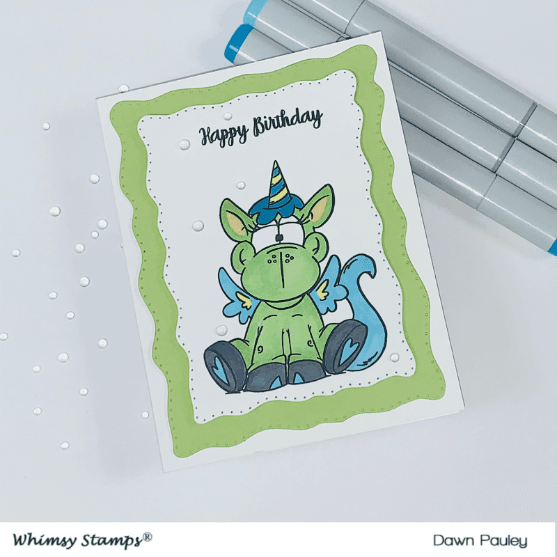 Unicorn Kisses Clear Stamps - Whimsy Stamps