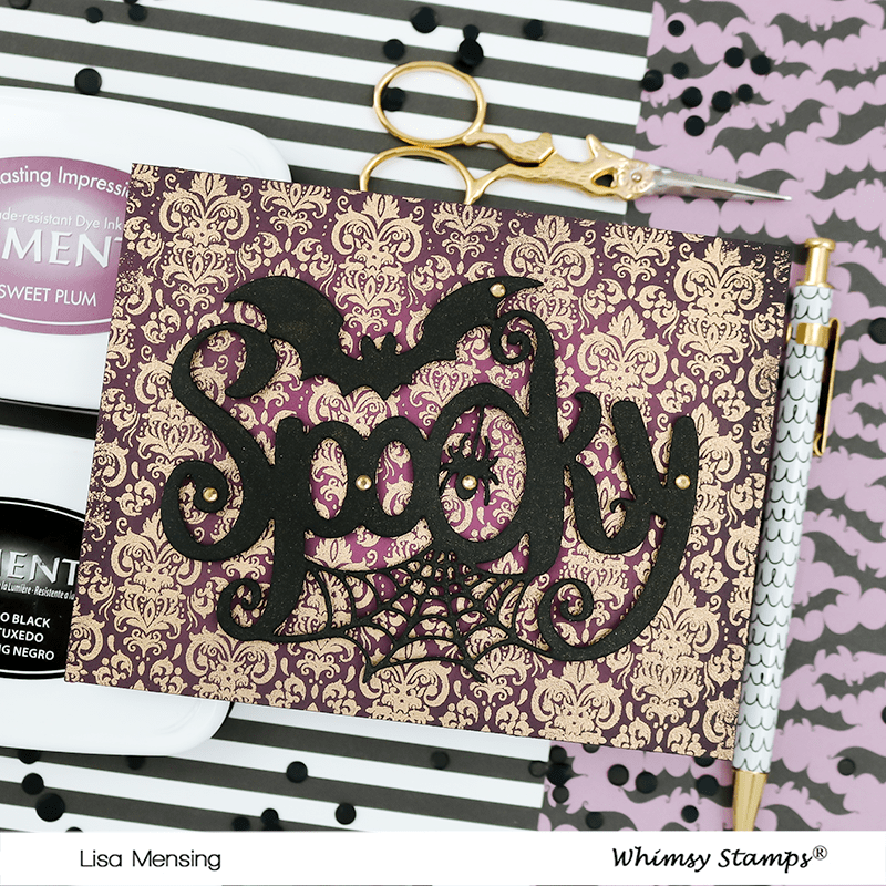 Vintage Wallpaper Rubber Cling Stamp - Whimsy Stamps