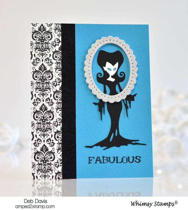 Vintage Wallpaper Rubber Cling Stamp - Whimsy Stamps